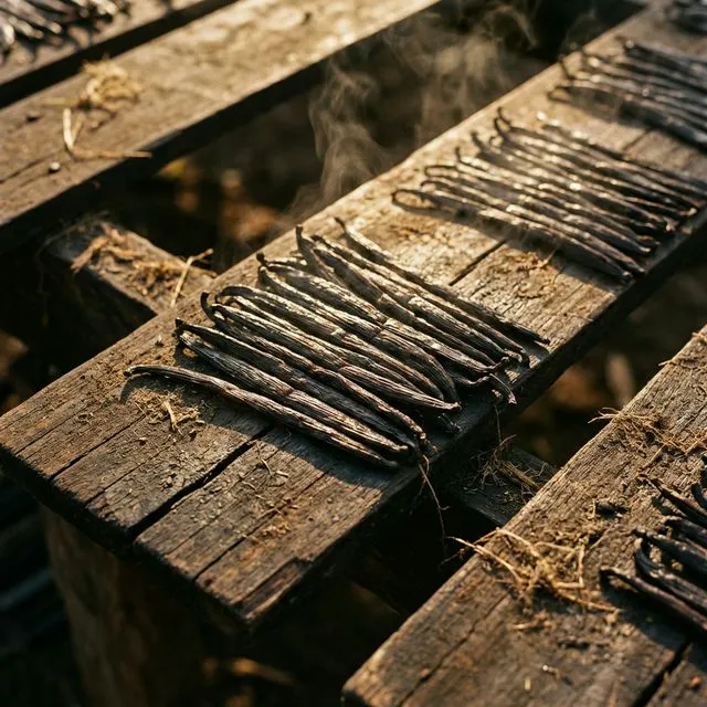 Vanilla pod collection direct from plantations in Madagascar